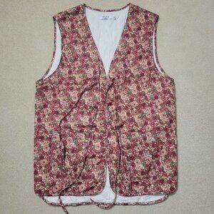 NA-KD Women's Floral Print Tie Vest, Size 36 / S